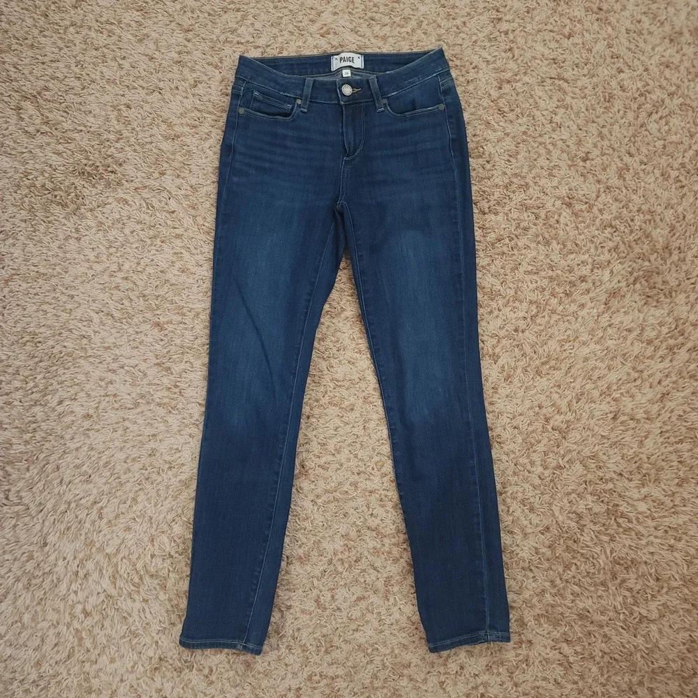 Paige Womens 26 Kylie‎ Crop Low-Rise Skinny Leg Blue Denim Jeans
